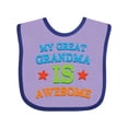 thumbnail image 1 of Inktastic My Great Grandma is Awesome Boys or Girls Baby Bib, 1 of 4