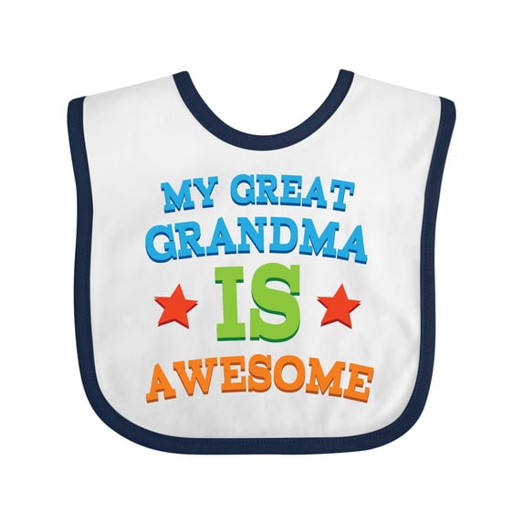 Inktastic My Great Grandma is Awesome Boys or Girls Baby Bib
