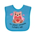 thumbnail image 1 of Inktastic My Great Grandpa Loves Me Bear and Hearts Boys or Girls Baby Bib, 1 of 4