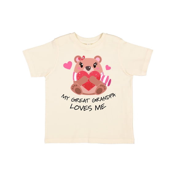 Inktastic My Great Grandpa Loves Me- Bear and Hearts Boys or Girls Toddler T-Shirt