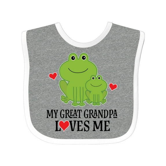 Inktastic My Great Grandpa Loves Me Boys Gift Boys Baby Bib
