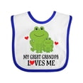 thumbnail image 1 of Inktastic My Great Grandpa Loves Me Boys Gift Boys Baby Bib, 1 of 4