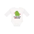 thumbnail image 1 of Inktastic My Great Grandpa Loves Me Boys Gift Boys Long Sleeve Baby Bodysuit, 1 of 5