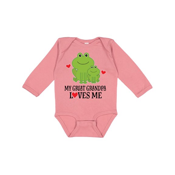 Inktastic My Great Grandpa Loves Me Boys Gift Boys Long Sleeve Baby Bodysuit