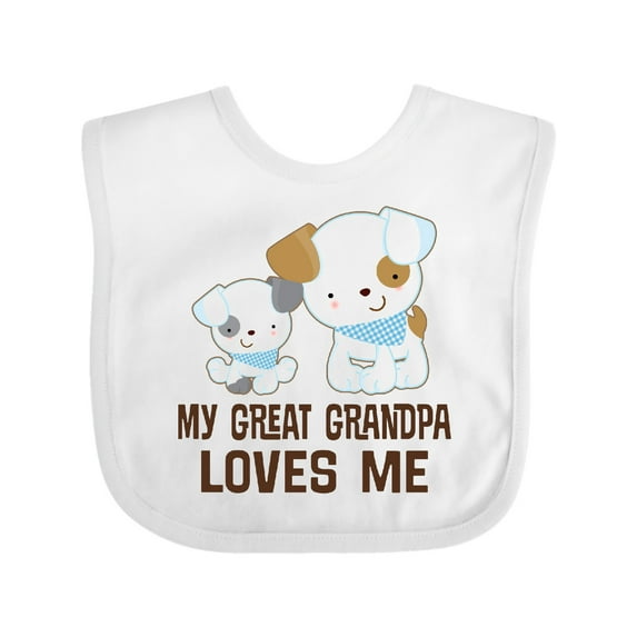 Inktastic My Great Grandpa Loves Me Boys Grandson Boys Baby Bib