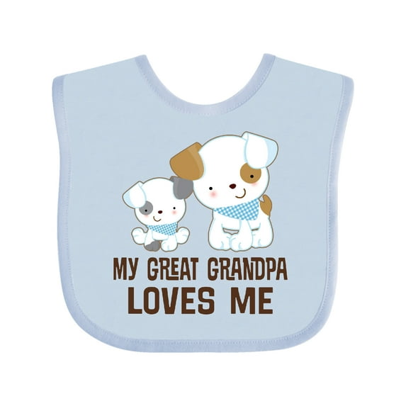 Inktastic My Great Grandpa Loves Me Boys Grandson Boys Baby Bib