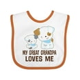 thumbnail image 1 of Inktastic My Great Grandpa Loves Me Boys Grandson Boys Baby Bib, 1 of 4