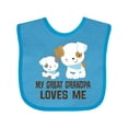 thumbnail image 1 of Inktastic My Great Grandpa Loves Me Boys Grandson Boys Baby Bib, 1 of 4