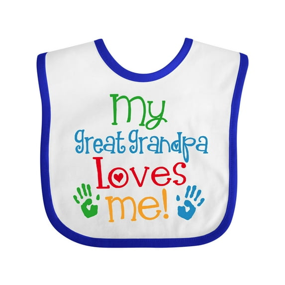 Inktastic My Great Grandpa Loves Me Boys or Girls Baby Bib