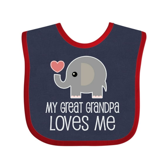 Inktastic My Great Grandpa Loves Me Boys or Girls Baby Bib