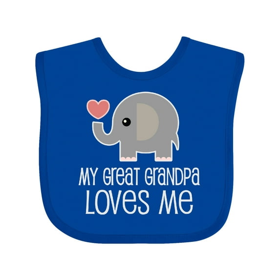 Inktastic My Great Grandpa Loves Me Boys or Girls Baby Bib