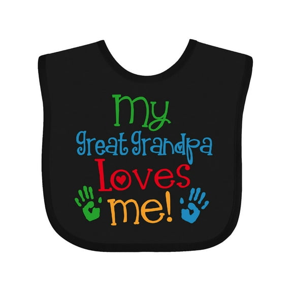 Inktastic My Great Grandpa Loves Me Boys or Girls Baby Bib