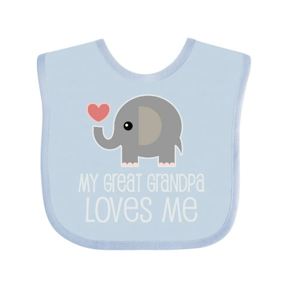 Inktastic My Great Grandpa Loves Me Boys or Girls Baby Bib