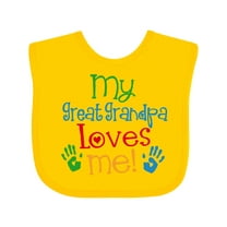 Inktastic My Great Grandpa Loves Me Boys or Girls Baby Bib
