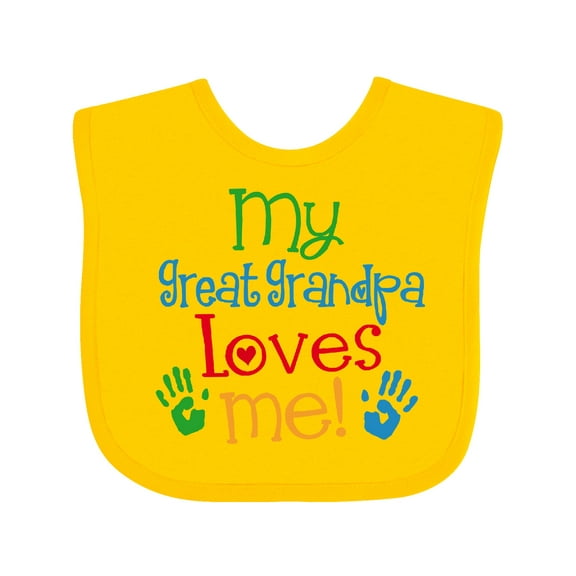 Inktastic My Great Grandpa Loves Me Boys or Girls Baby Bib