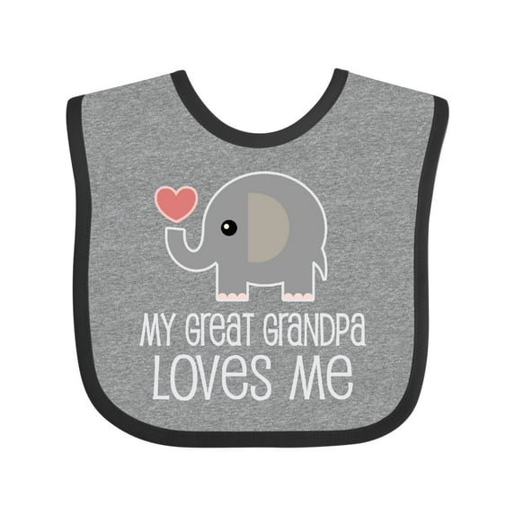 Inktastic My Great Grandpa Loves Me Boys or Girls Baby Bib