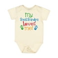 thumbnail image 1 of Inktastic My Great Grandpa Loves Me Boys or Girls Baby Bodysuit, 1 of 5