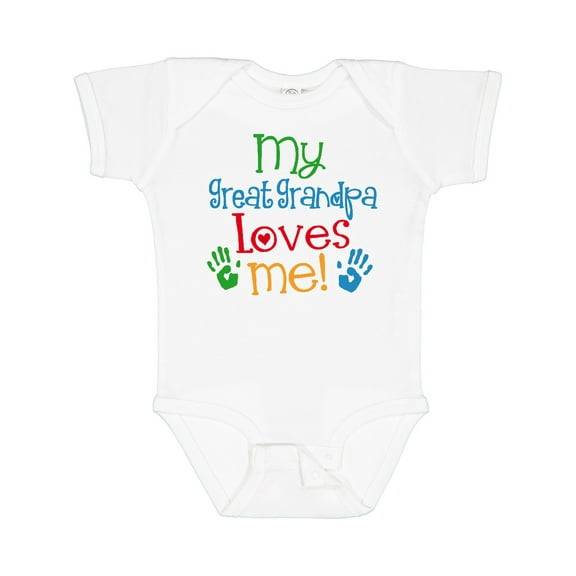 Inktastic My Great Grandpa Loves Me Boys or Girls Baby Bodysuit