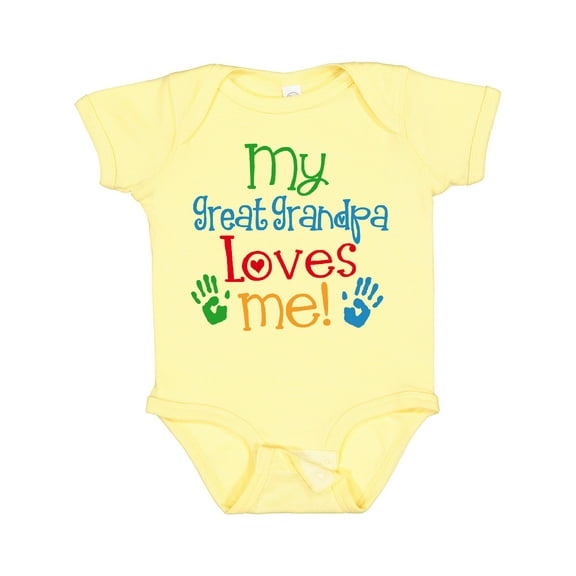 Inktastic My Great Grandpa Loves Me Boys or Girls Baby Bodysuit