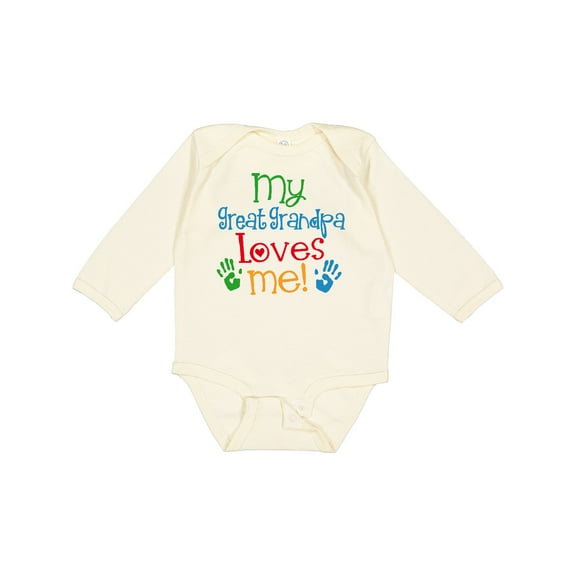 Inktastic My Great Grandpa Loves Me Boys or Girls Long Sleeve Baby Bodysuit