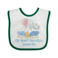 thumbnail image 1 of Inktastic My Great Grandpa Loves Me Cute Elephants Clouds Moon Stars Boys or Girls Baby Bib, 1 of 4