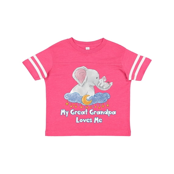 Inktastic My Great Grandpa Loves Me Cute Elephants Clouds Moon Stars Boys or Girls Toddler T-Shirt
