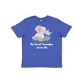 thumbnail image 1 of Inktastic My Great Grandpa Loves Me Cute Elephants Clouds Moon Stars Youth T-Shirt, 1 of 5