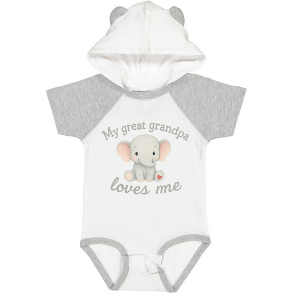 Inktastic My Great Grandpa Loves Me Elephant Boys or Girls Baby Bodysuit