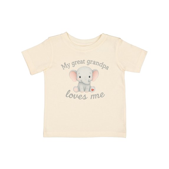 Inktastic My Great Grandpa Loves Me Elephant Boys or Girls Baby T-Shirt