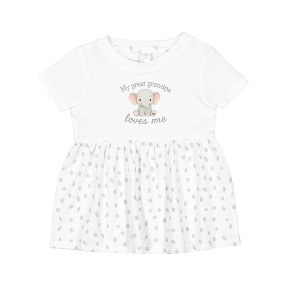 Inktastic My Great Grandpa Loves Me Elephant Girls Baby Dress
