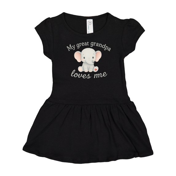 Inktastic My Great Grandpa Loves Me Elephant Girls Baby Dress