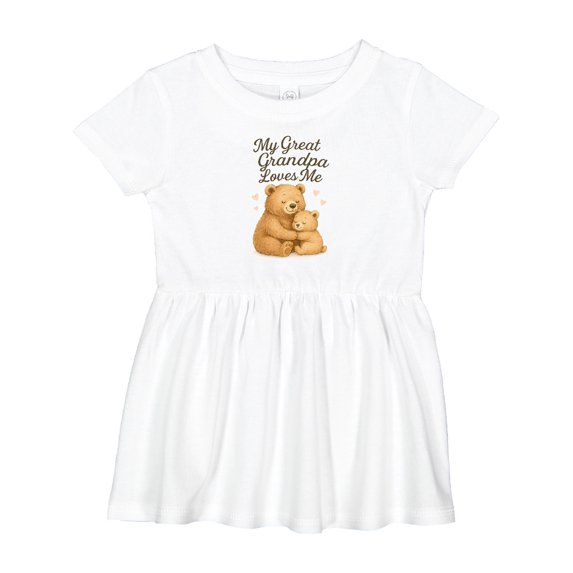 Inktastic My Great Grandpa Loves Me Girls Baby Dress