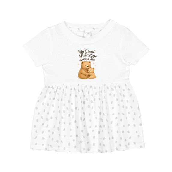 Inktastic My Great Grandpa Loves Me Girls Baby Dress