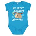 thumbnail image 1 of Inktastic My Great Grandpa Loves Me with Sloth and Hearts Boys or Girls Baby Bodysuit, 1 of 5