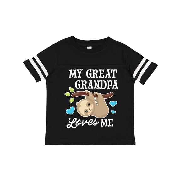 Inktastic My Great Grandpa Loves Me with Sloth and Hearts Boys or Girls Toddler T-Shirt