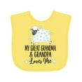 thumbnail image 1 of Inktastic My Great Grandpa and Grandma Love Me Boy Lamb Boys or Girls Baby Bib, 1 of 4