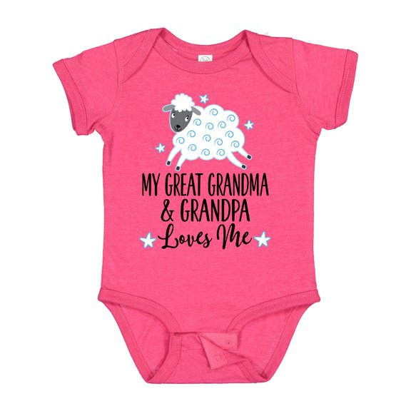 Inktastic My Great Grandpa and Grandma Love Me Boy Lamb Boys or Girls Baby Bodysuit