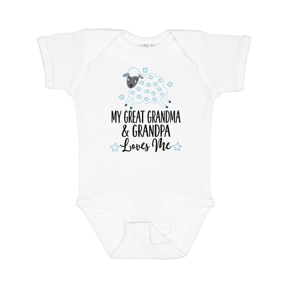 Inktastic My Great Grandpa and Grandma Love Me Boy Lamb Boys or Girls Baby Bodysuit