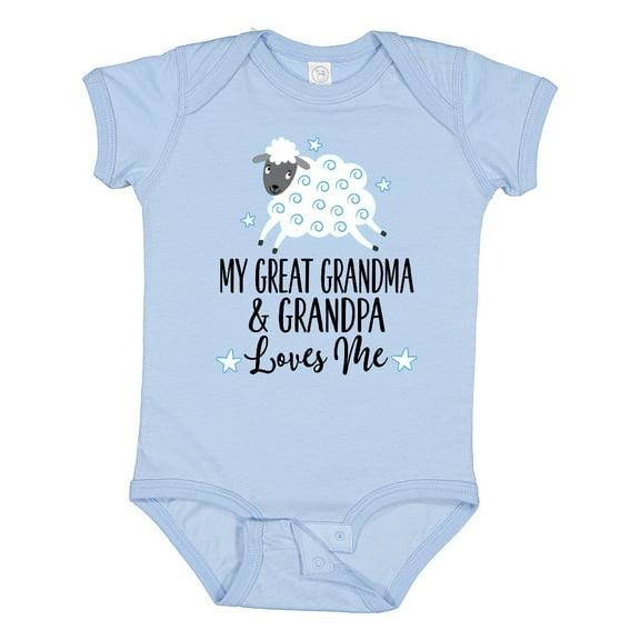 Inktastic My Great Grandpa and Grandma Love Me Boy Lamb Boys or Girls Baby Bodysuit