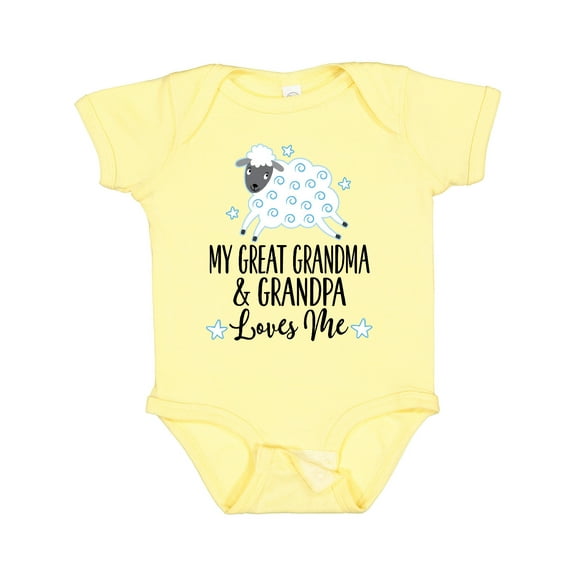 Inktastic My Great Grandpa and Grandma Love Me Boy Lamb Boys or Girls Baby Bodysuit