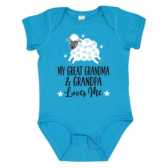 Inktastic My Great Grandpa and Grandma Love Me Boy Lamb Boys or Girls Baby Bodysuit