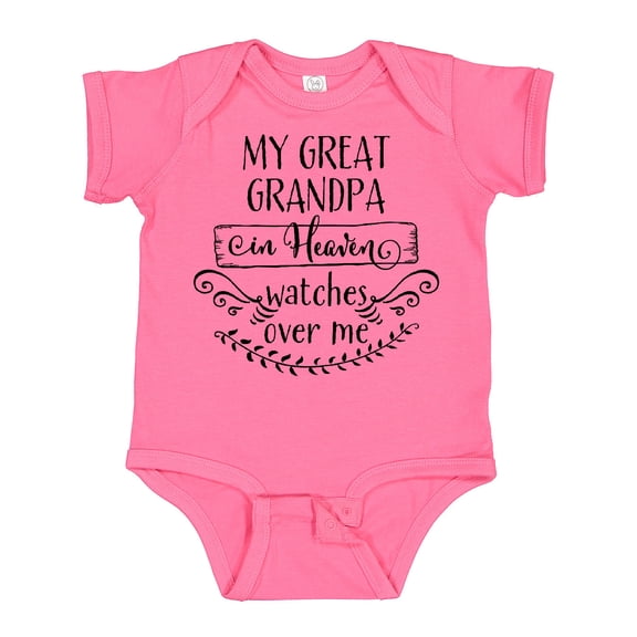 Inktastic My Great Grandpa in Heaven Watches over Me Boys or Girls Baby Bodysuit