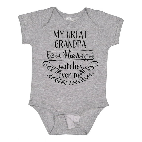 Inktastic My Great Grandpa in Heaven Watches over Me Boys or Girls Baby Bodysuit