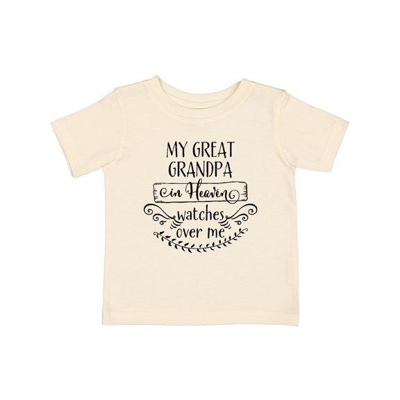 Inktastic My Great Grandpa in Heaven Watches over Me Boys or Girls Baby T-Shirt