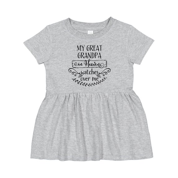 Inktastic My Great Grandpa in Heaven Watches over Me Girls Baby Dress