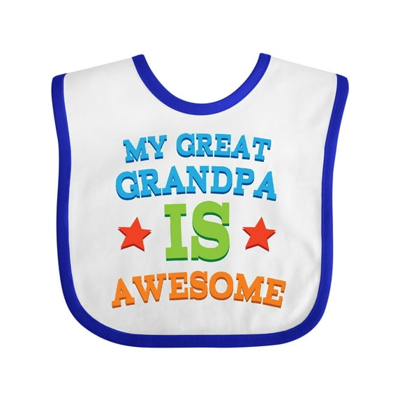 Inktastic My Great Grandpa is Awesome Grandkid Boys or Girls Baby Bib