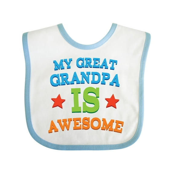 Inktastic My Great Grandpa is Awesome Grandkid Boys or Girls Baby Bib