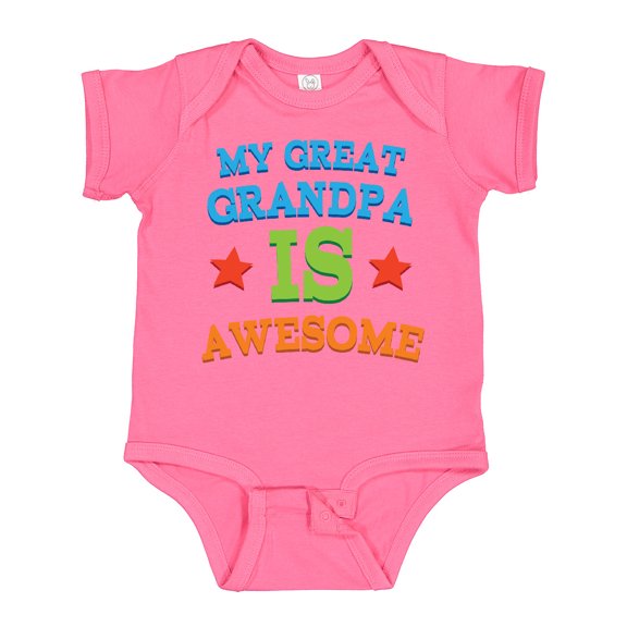 Inktastic My Great Grandpa is Awesome Grandkid Boys or Girls Baby Bodysuit