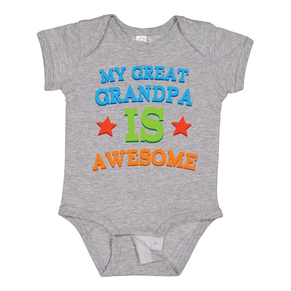 Inktastic My Great Grandpa is Awesome Grandkid Boys or Girls Baby Bodysuit