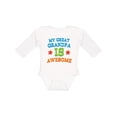 thumbnail image 1 of Inktastic My Great Grandpa is Awesome Grandkid Boys or Girls Long Sleeve Baby Bodysuit, 1 of 5